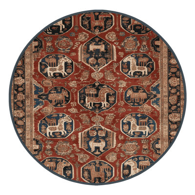 Machine Washable Persian Brown Area Rug