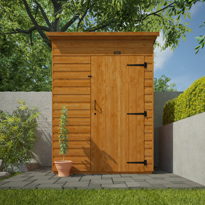 Tiger 5 Ft. W x 3 Ft. D Solid Wood Shiplap Pent Garden Shed