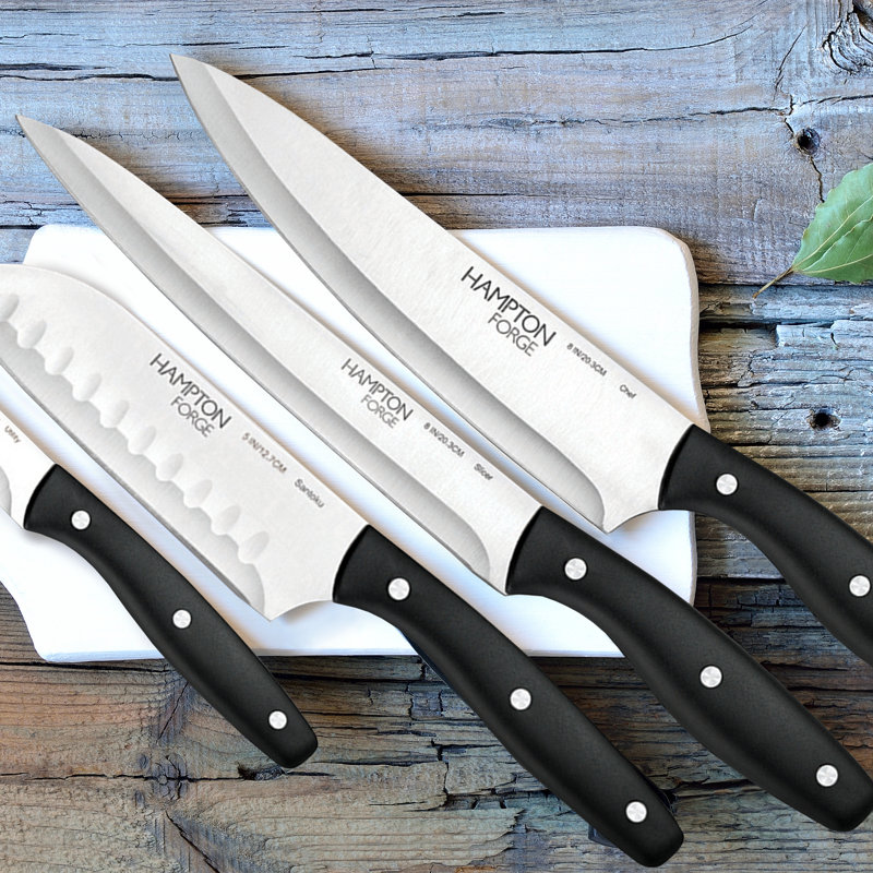 Hampton Forge Rochester - 15 Piece Knife Block Set, Full Tang, Triple Rivets