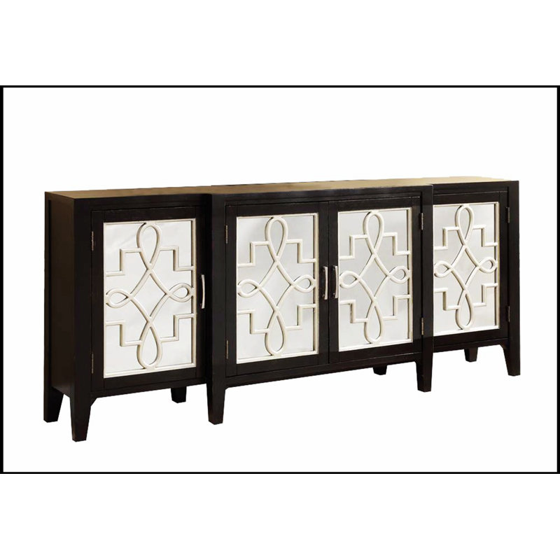 Armoire console Kacia Antique Black, Noir antique