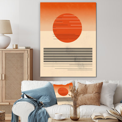 " Minimal Geometric Orange Bold Sunset I "