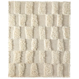 Ashby Wool Abstract Area Rug in Ivory