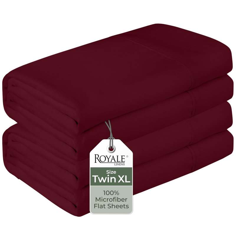 Royale Linens 2 Pack Bulk Set | Top Sheets | Soft Microfiber | Wrinkle & Stain Resistant | for Hotel Massage Table Hospital Dorm | Sold Separately