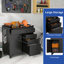 Armoire de rangement pour outils 34,3 pouces avec compartiment verrouillable et 4 tiroirs, coffre en acier robuste pour atelier et garage