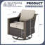 Chaises berçantes d'extérieur en osier avec coussin beige en polyéthylène (PE)-721669306