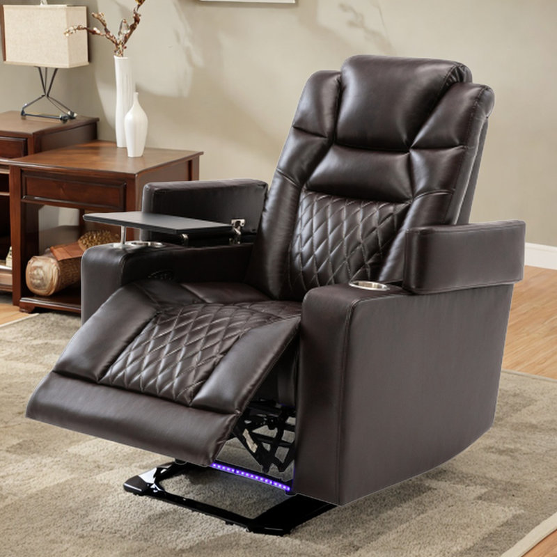 Fauteuil inclinable Power Motion, Similicuir brun
