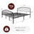 Metal Bed Frame With Victorian Style Headboard-218643150-231684145