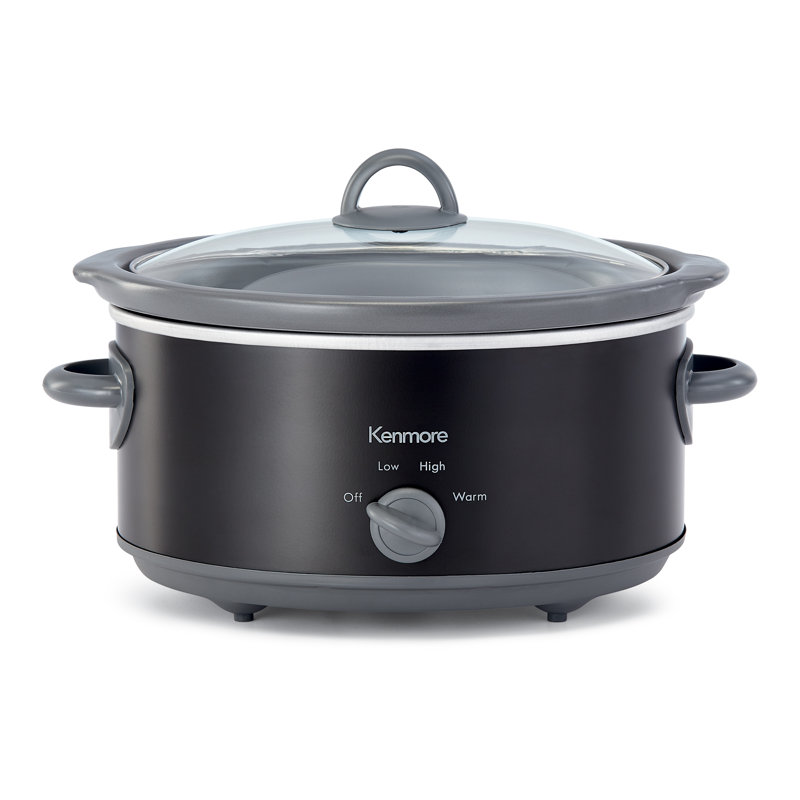 Kenmore 5 Qt. Slow Cooker with Tempered Glass Lid and Simple Dial Control