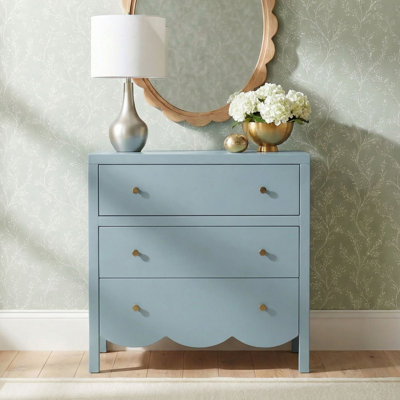 Commode 3 tiroirs Adamstown, bleu ardoise