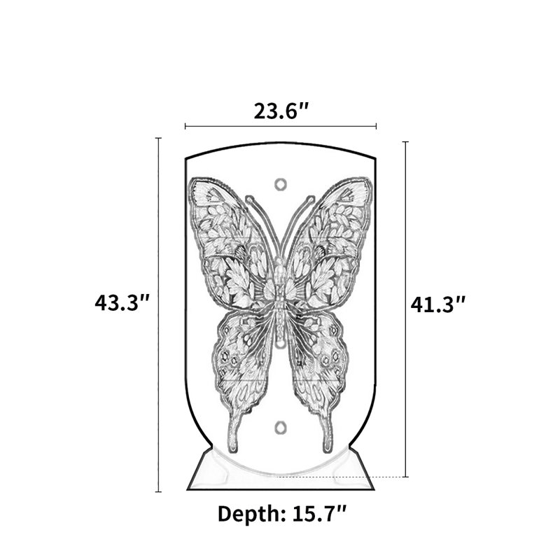 Armoire française à motif de papillons rétro