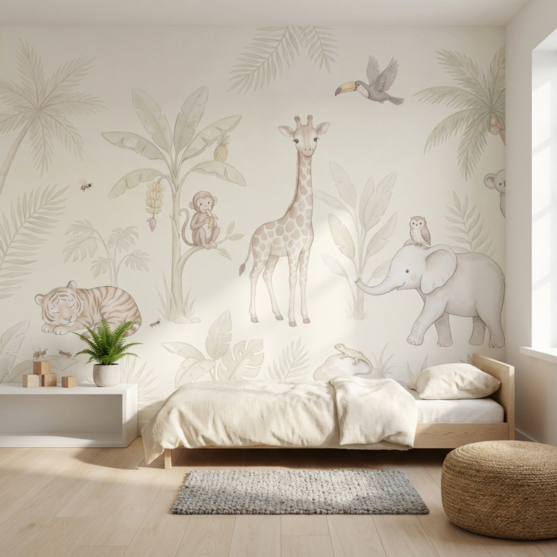 Papier peint blanc sur fond blanc, 100 po x 96 po, Peler et coller