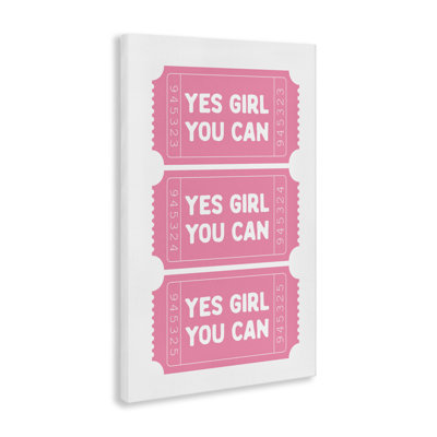 Yes Girl You Can Tickets Canvas, design by Lettered and Lined