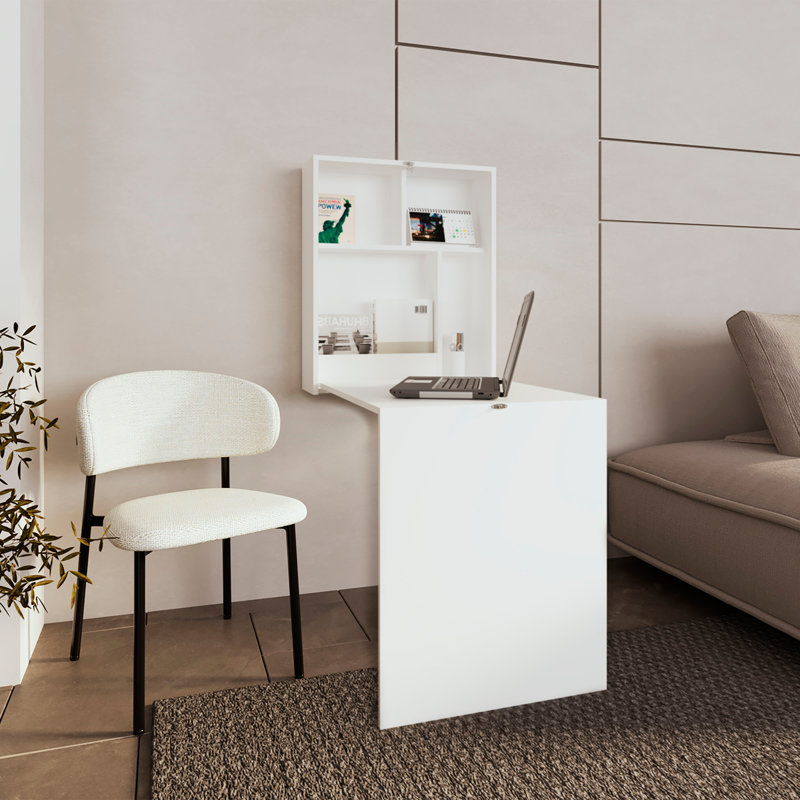 Table pliante, 4 tablettes, blanc
