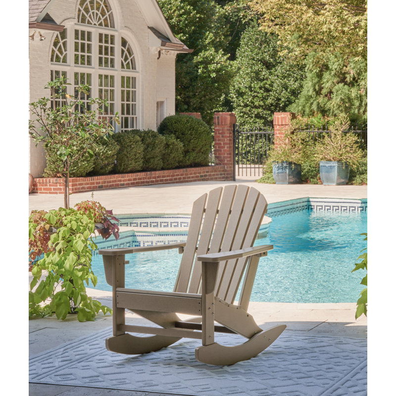Chaise Adirondack berçante en plastique Zaire, Bois flottant