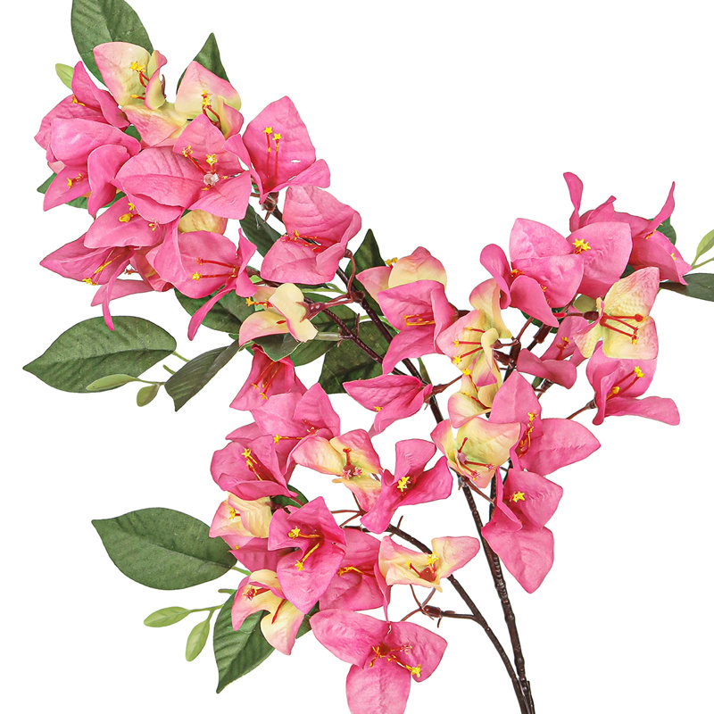 Artificial Bougainvillea Flower Stem Spray, Pêche rose