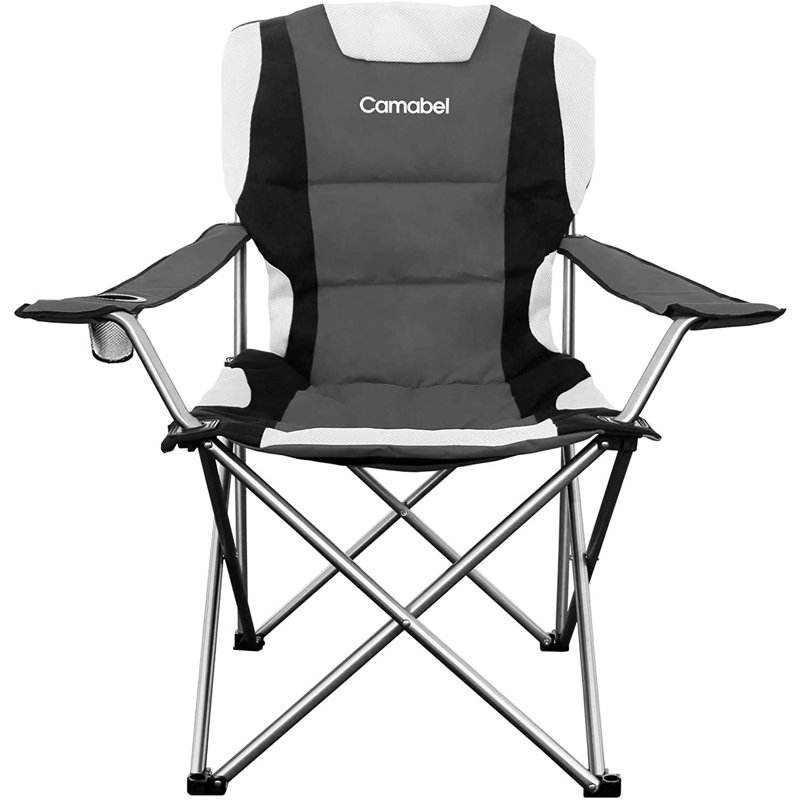 Chaises de camping surdimensionnées Madeira Camabel, Gris foncé