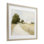 «White Farmhouse Path Tranquility», reproduction sous verre encadrée, conception par Leah Straatsma