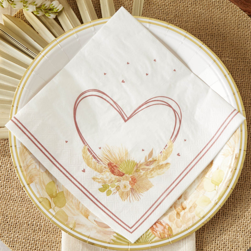 Serviettes jetables en papier Boho