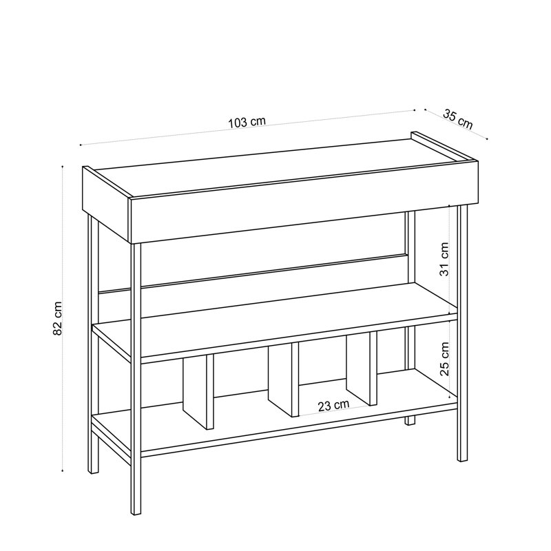 Swarttz 103cm W Shelving Unit