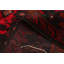 Tapis noir et rouge Teimani 3 pi 11 po x 6 pi 9 po