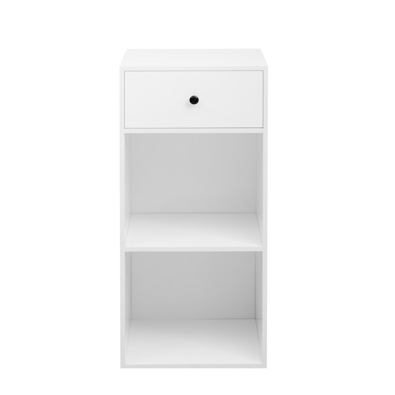 Buffet simple avec tiroirs, rangement pour salon et salle à manger, blanc beige