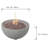 Aswaldi 27" Outdoor Light Grey Concrete Fire Bowl 50,000 BTU - Includes Lava Rocks & PVC Cover-1869432385