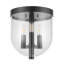 Plafonnier encastré 3 lumières Hansley avec verre transparent