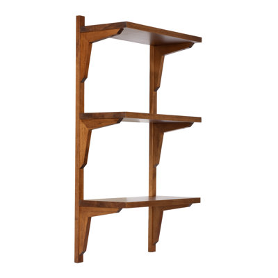 Carmouche Tiered Solid Wood Wall Shelf