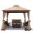 10 pi. L 10 pi. D Pavillon de jardin en acier avec filet (installation rapide)-61292554