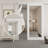 80" Hidden Style Track White Primed 1-Lite Frosted Glass Sliding Barn Door With Hardware Kit（No Assembly Required）-100895776