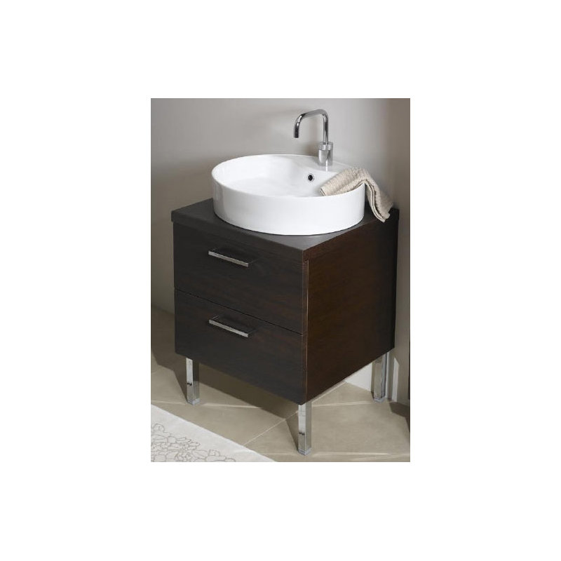 Aurora 22.7'' Single Bathroom Vanity with Manufactured Wood Top, Wenge