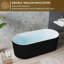  59"/67" Acrylic Freestanding Bathtub, Modern Rectangular Soaking Tub with Chrome Drain, cUPC Certified-119732880