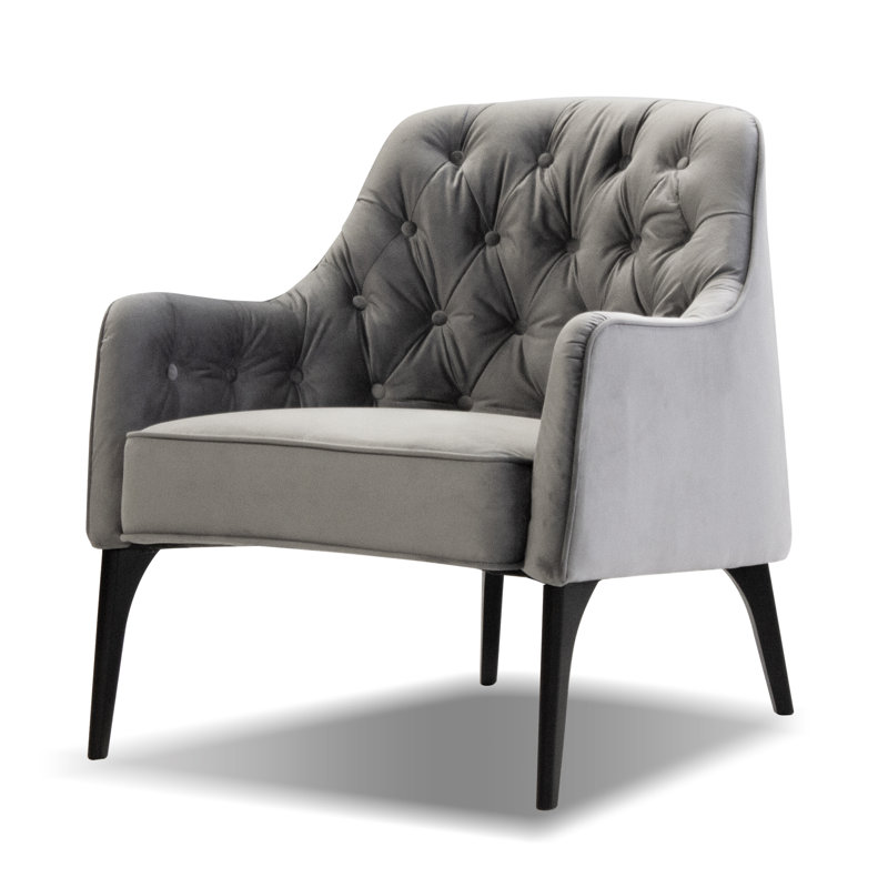 Ellington Upholstered Armchair, Graphite Velvet