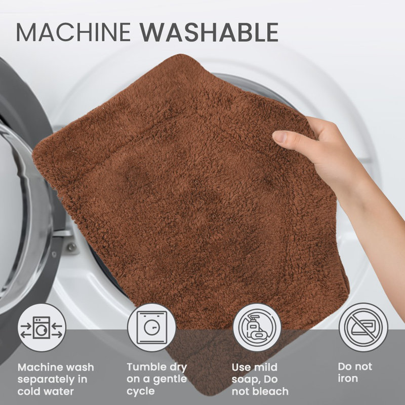 Tapis de salle de bain, Chocolat, Rond 22 po