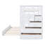 Lit superposé simple au-dessus de simple avec lit gigogne et escalier-1091746586