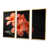 Toile avec cadre flottant or