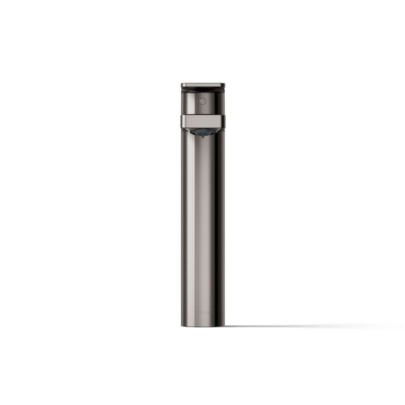 Parallel Tall Single-Handle Bathroom Sink Faucet, Single-Hole Faucet with Pop-Up Drain, 1.2 GPM, Gray, 1