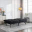 Canapés-lits | Canapé-lit pliant convertible moderne, idéal pour les petits appartements, capacité de 800 lb 2 places | Noir | Rembourré