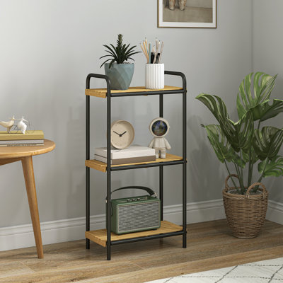 Bamboo, Steel Freestanding Bathroom Shelves