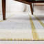 Anjail Flat Weave Wool/Cotton Plaid Rug in Teal/Beige-252151321