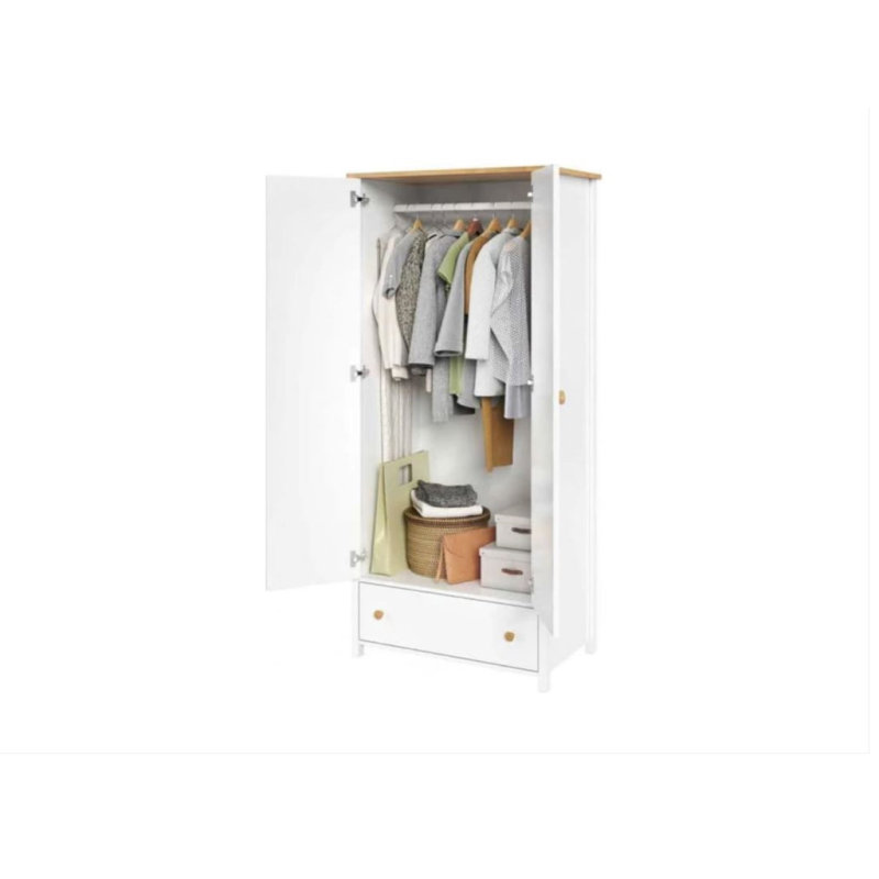 Nazareth 2 Door Manufactured Wood Wardrobe