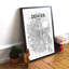 Denver City Map - No Frame Print-797307624