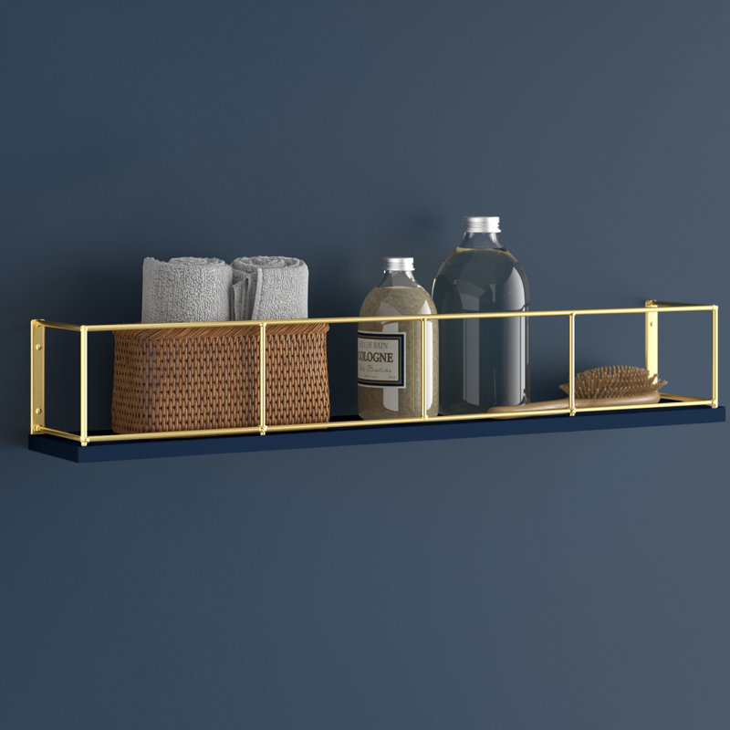 Premont 2 Piece Floating Shelf, Blue
