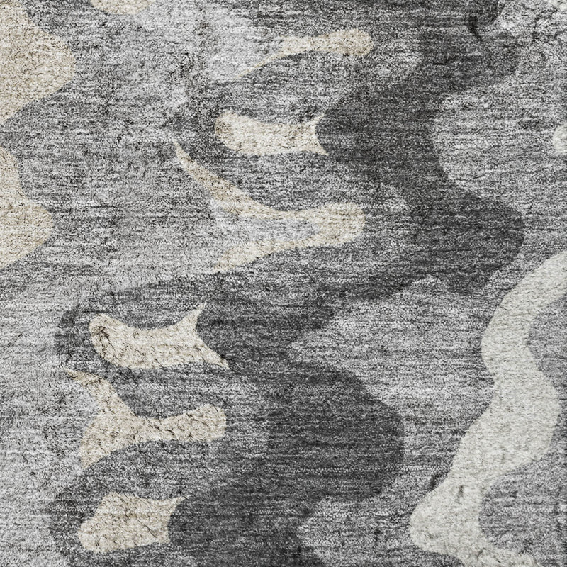 Tapis Dream Shag Waves ADS750 lavable à la machine de qualité supérieure, Grey, 9' x 12'