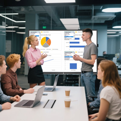JYXCN Smart Board 55" 4K Touch Interactive Electronic Whiteboard Wireless Windows & Android for Professional Meetings(Include Wall Mount)