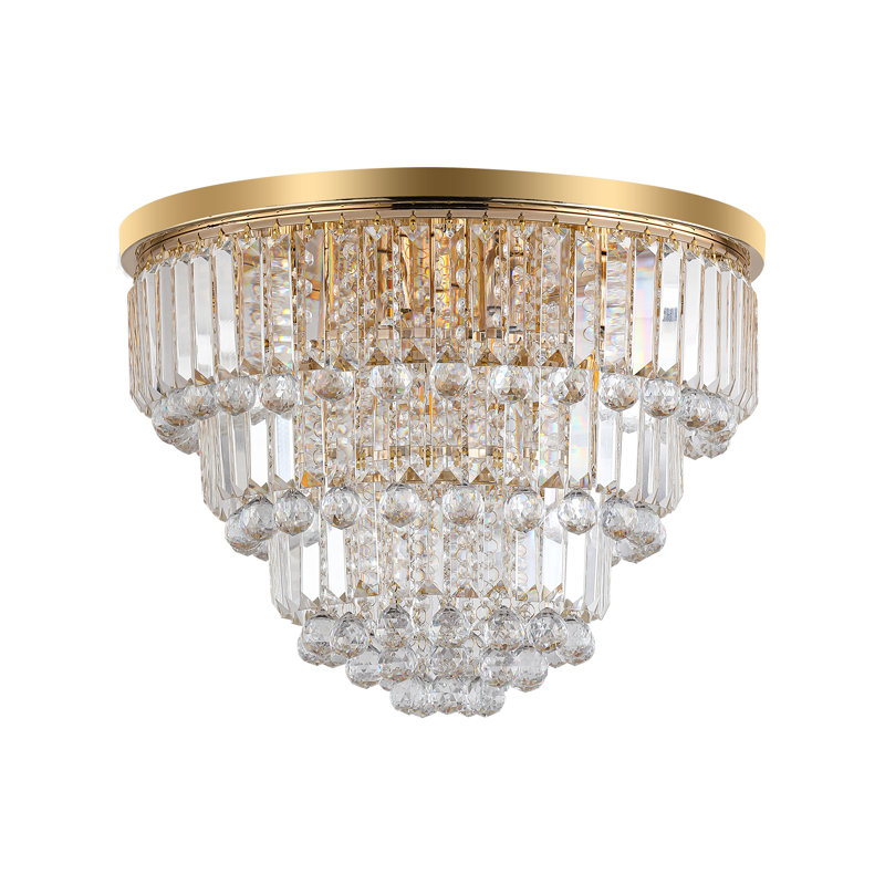 Lustre de plafond Omari à DEL avec cristal transparent (ampoule non incluse)