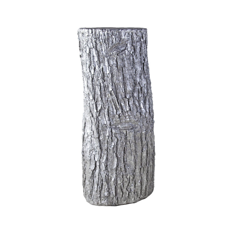Bark Pedestal, 60" H x 19" W x 20" D, Silver