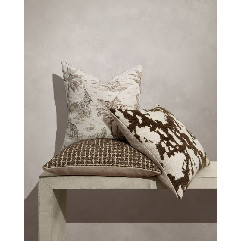 Audra Square Pillow Cover & Insert, Truffle, Square 22"