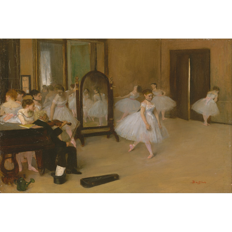The Dancing Class by Edgar Degas - Wrapped Canvas Art Prints, 30cm H x 46cm W
