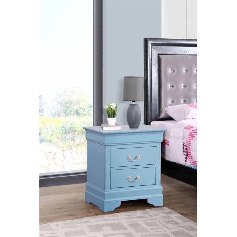 Charmante table de chevet sarcelle pour votre chambre à coucher